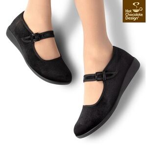 Black Velvet Mary Jane Shoes | Hot Chocolate Design Chocolaticas® - Size 40